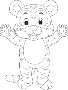 Baby Tiger Coloring Page
