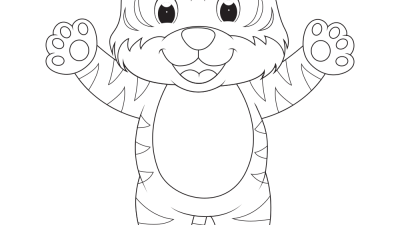 Baby Tiger Coloring Page