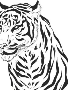 Beautiful Tiger Coloring Page