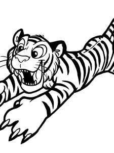 Cute Tiger Coloring Page