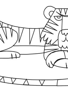Easy Tiger Coloring Page To Print