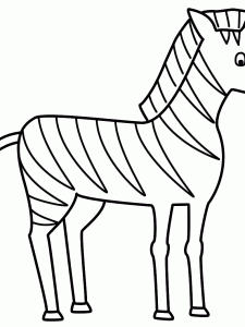 Easy Zebra Coloring Page