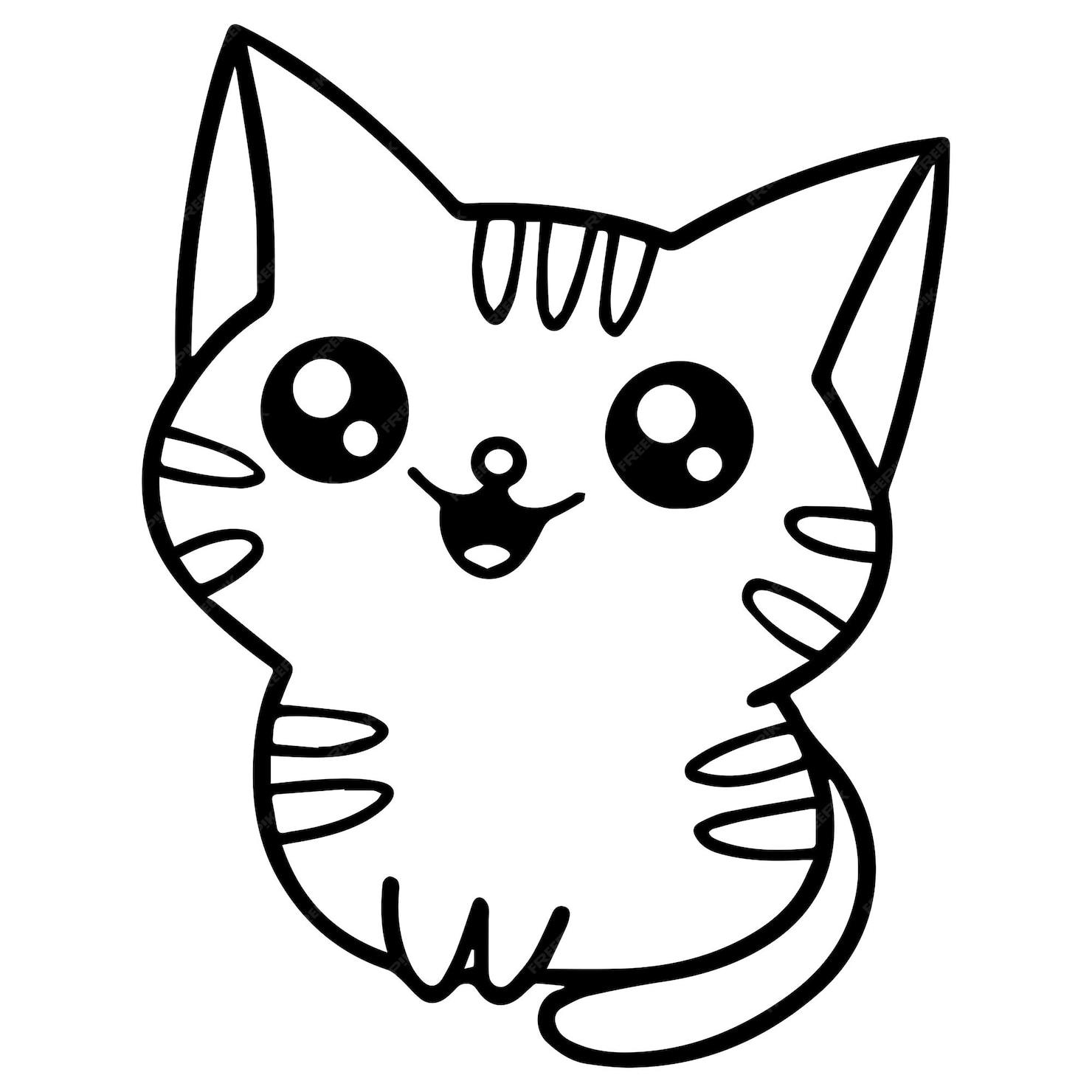 Fat Cat Coloring Page