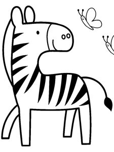 Free Zebra Coloring Page