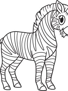 Online Zebra Coloring Page