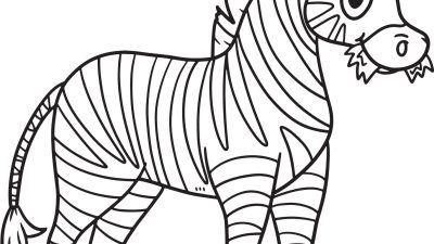 Online Zebra Coloring Page