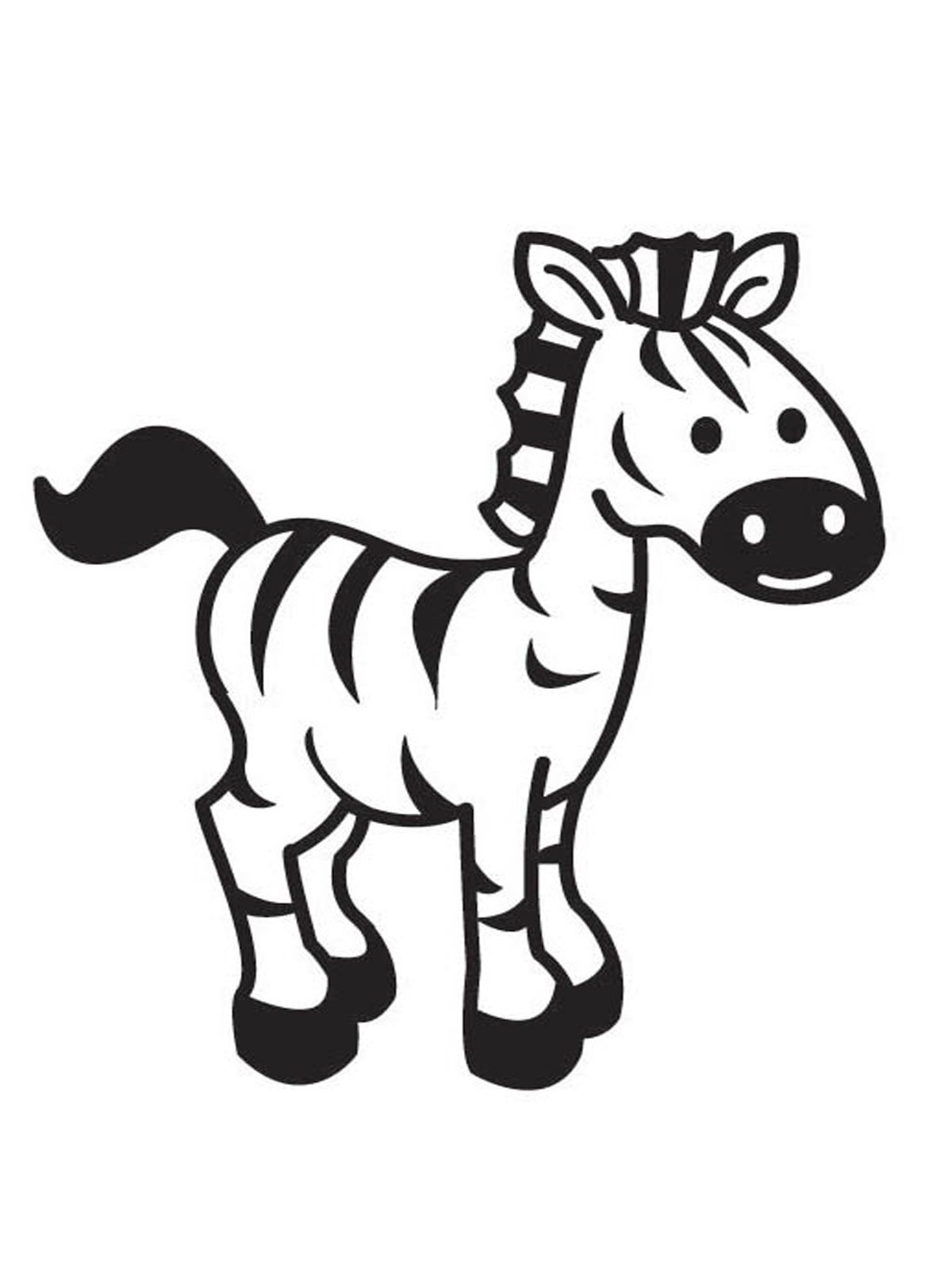 Online Zebra Coloring Page For Toddler