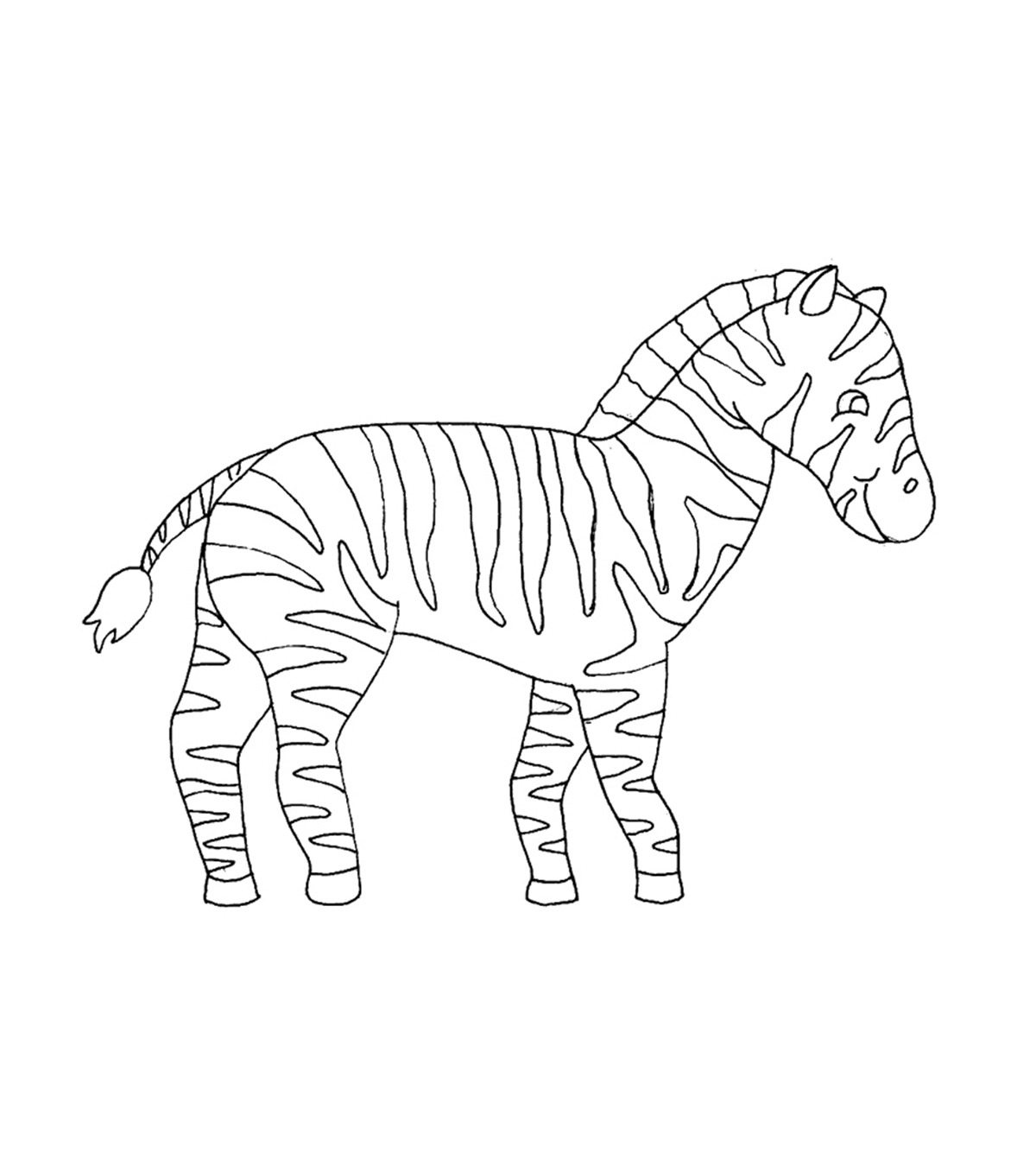 Online Zebra Coloring Page for Children