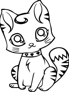 Princess Cat Coloring Page