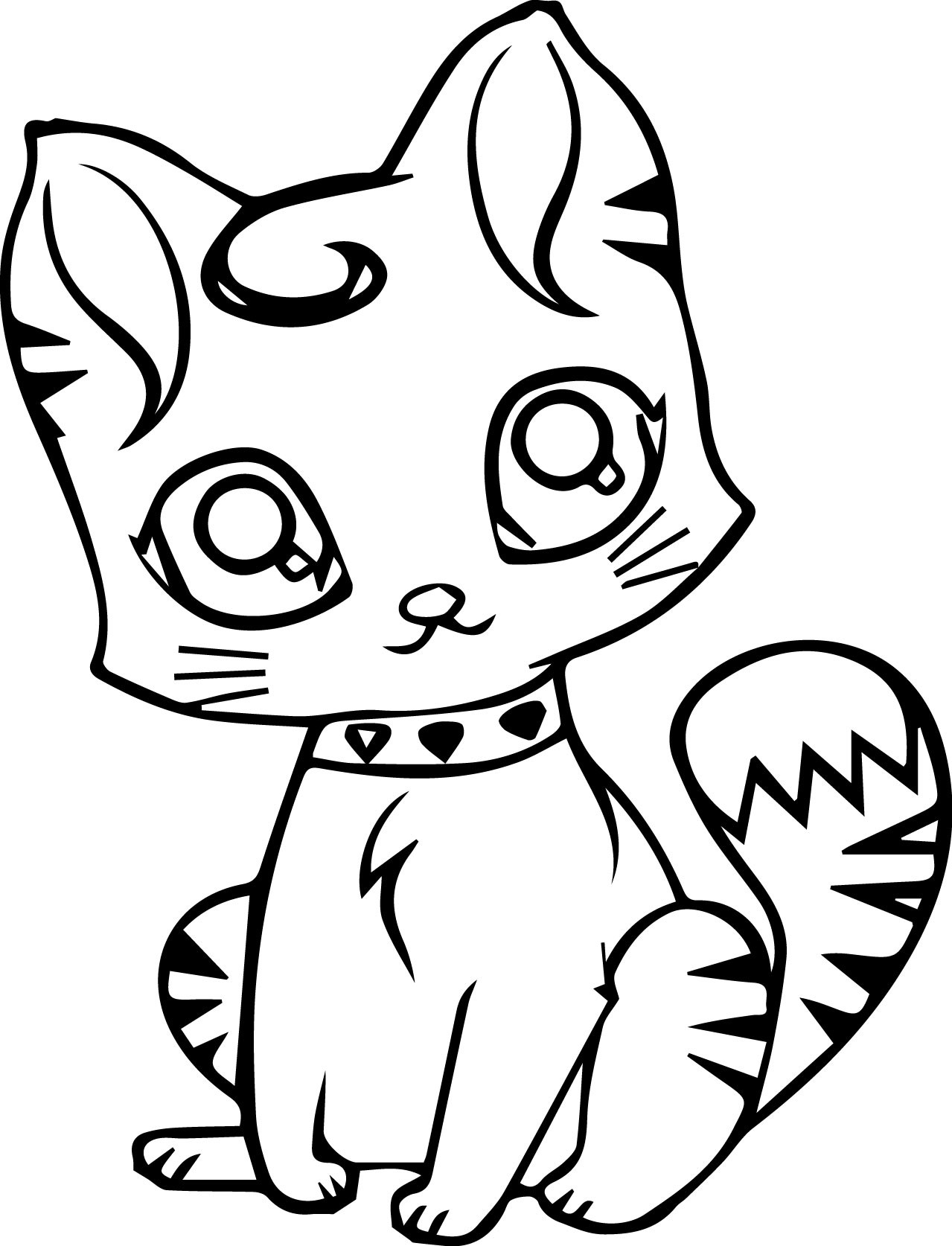 Princess Cat Coloring Page