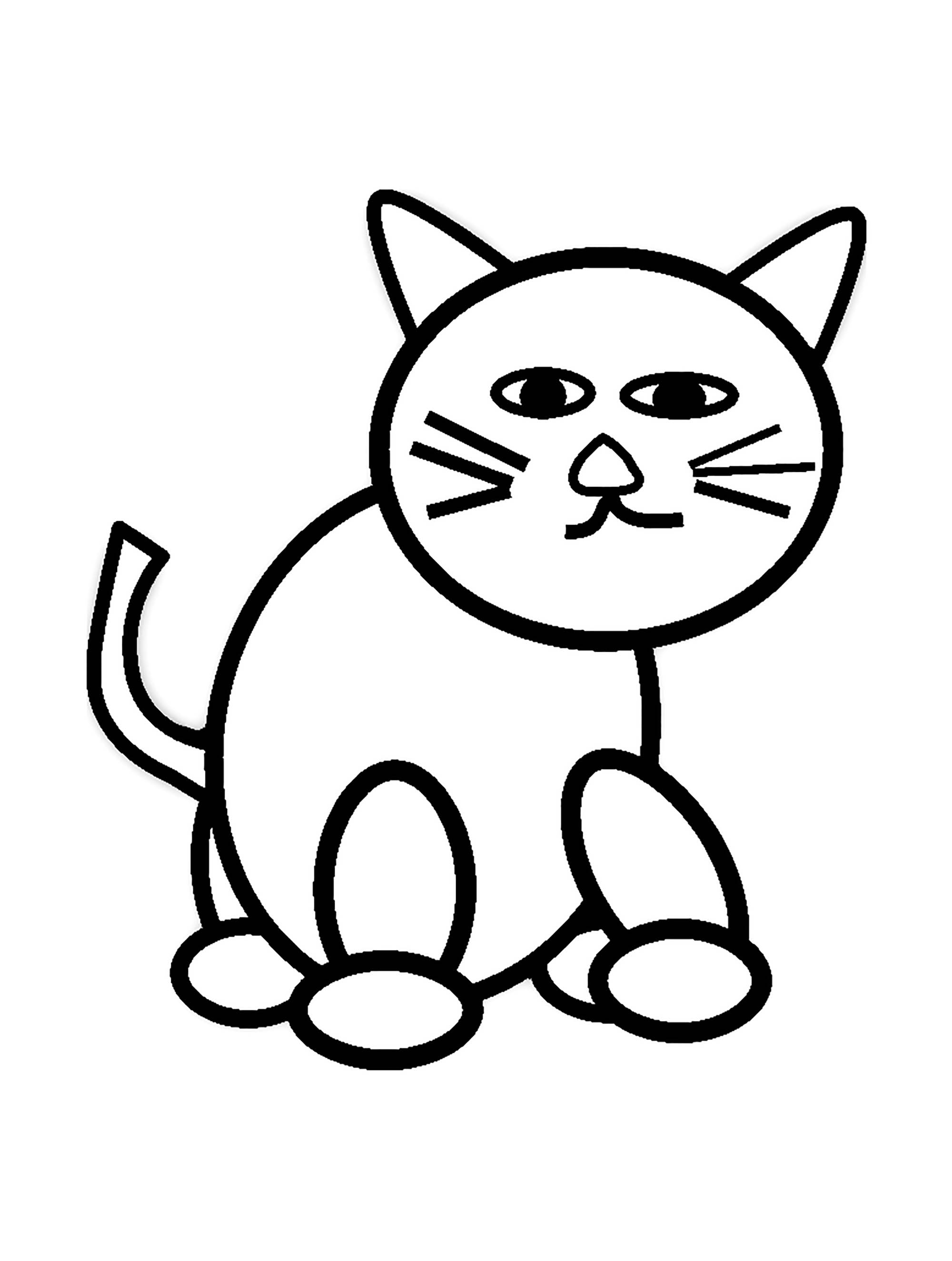 Tabby Cat Coloring Page