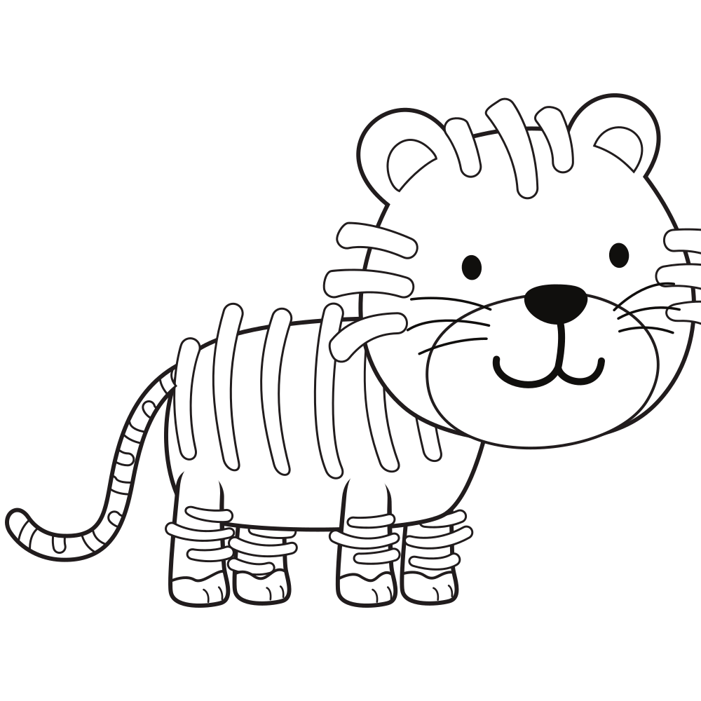 Tiger Coloring Pages For Toddlers