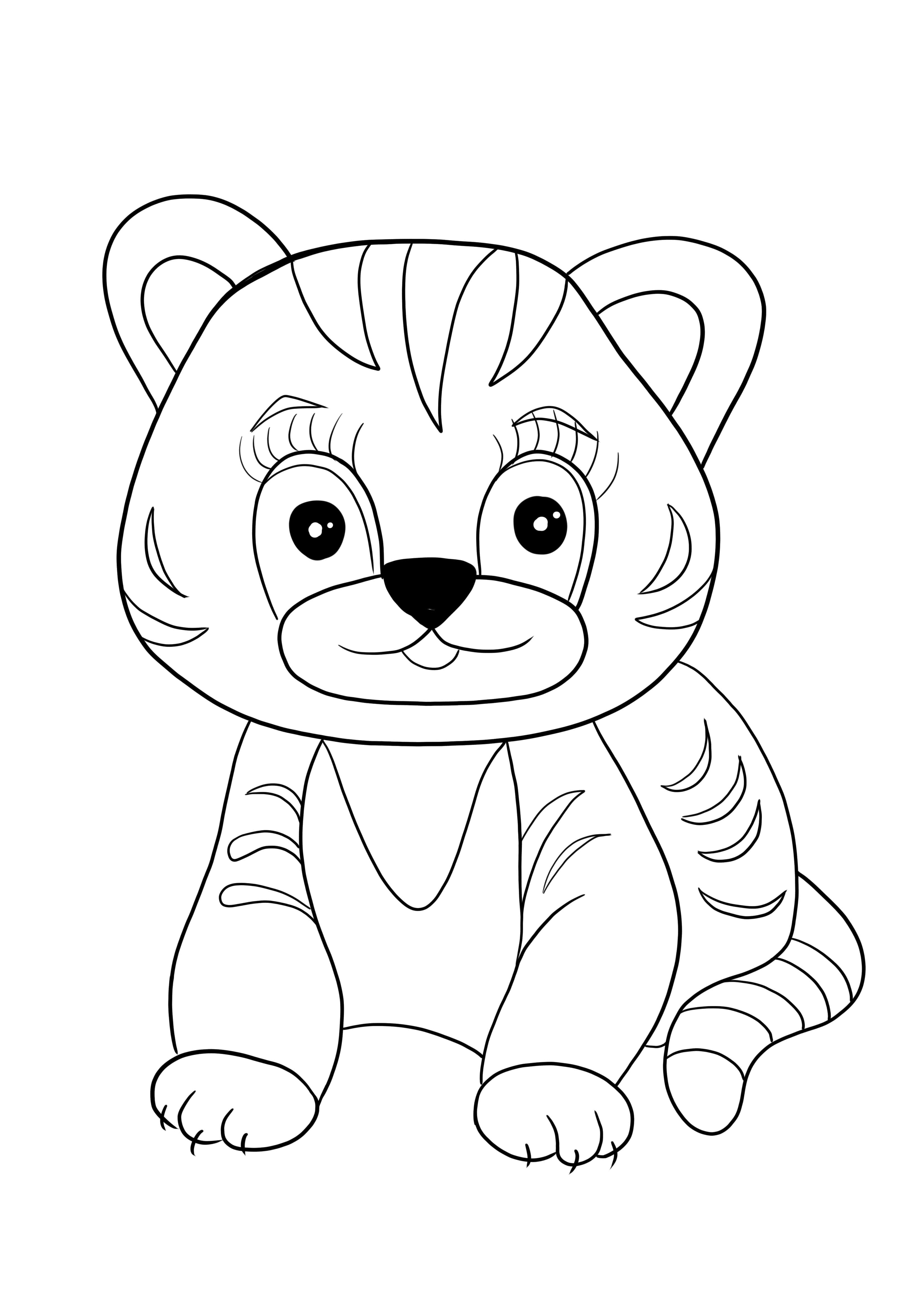 Tiger Cub Coloring Page