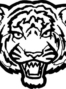 Tiger Head Coloring Page