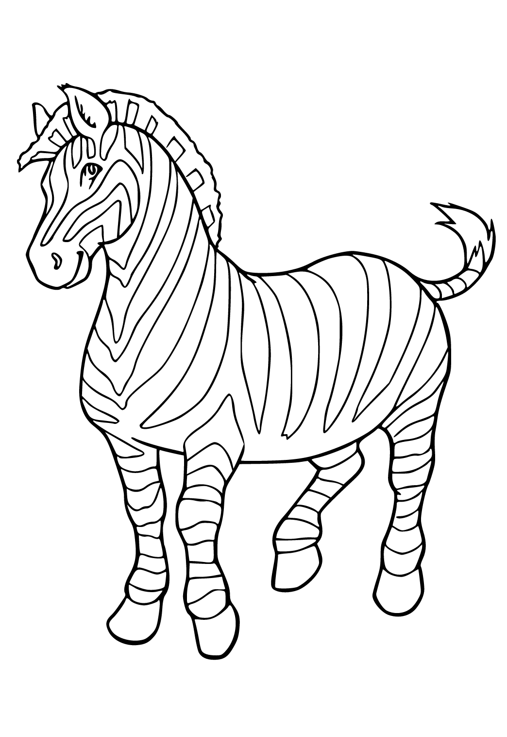 Zebra Coloring Page For Adults