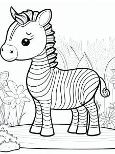 Zebra Coloring Page For Kids