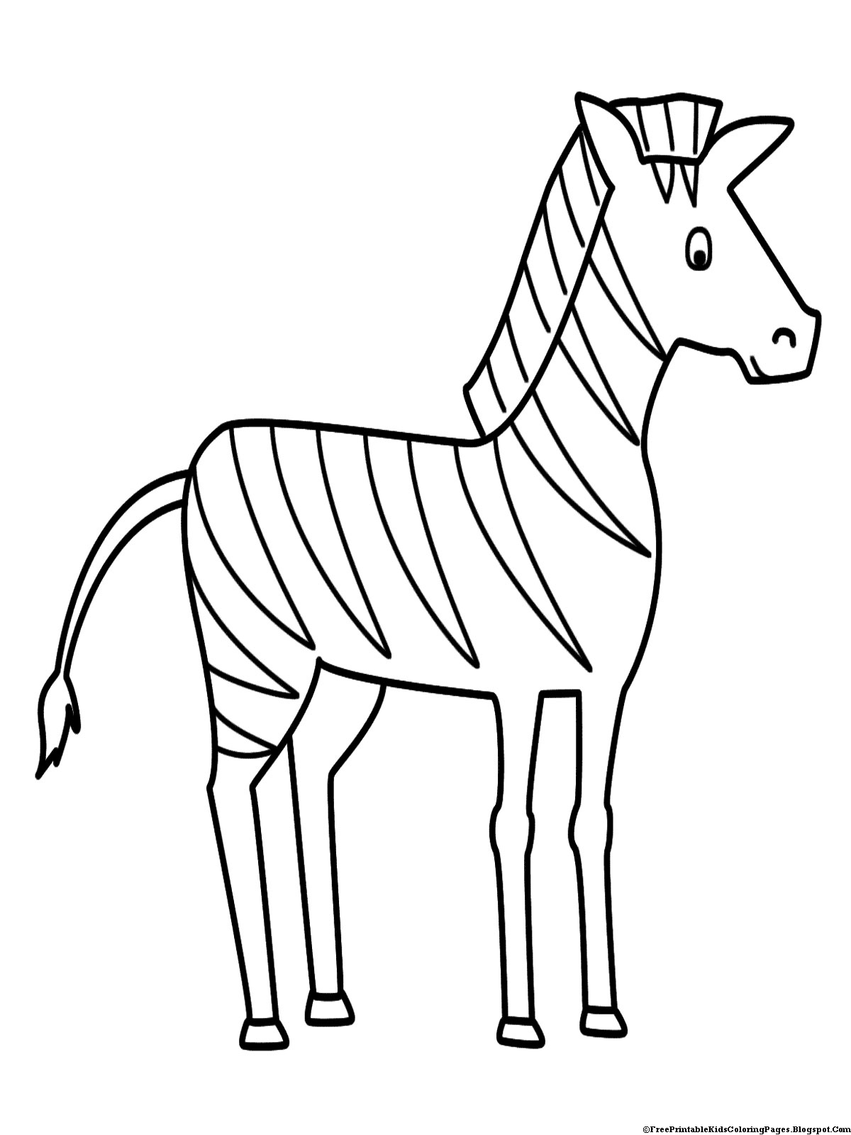 Zebra Coloring Page Printable