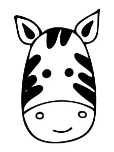 Zebra Head Coloring Page