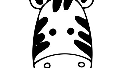 Zebra Head Coloring Page