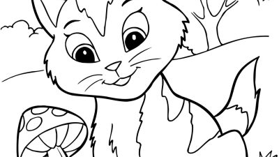 Cat Coloring Page For Preschool