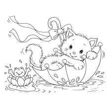 Cat Nap Coloring Page