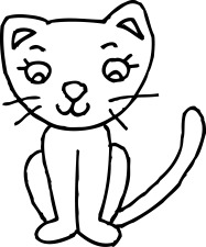Ugly Cat Coloring Page
