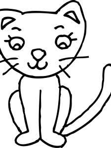 Ugly Cat Coloring Page
