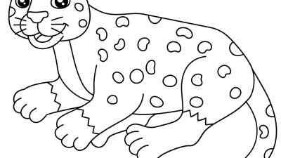 Cheetah Coloring Page Easy