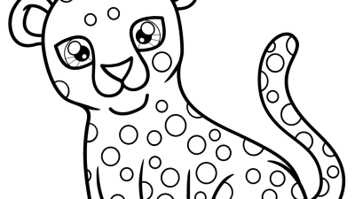 Printable Baby Cheetah Coloring Pages