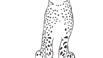 Realistic Cheetah Coloring Page