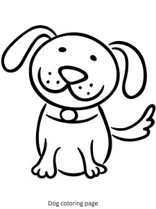 Cartoon Dog Coloring Page