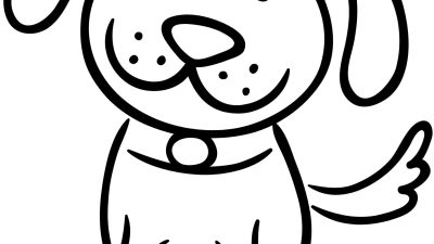 Cartoon Dog Coloring Page