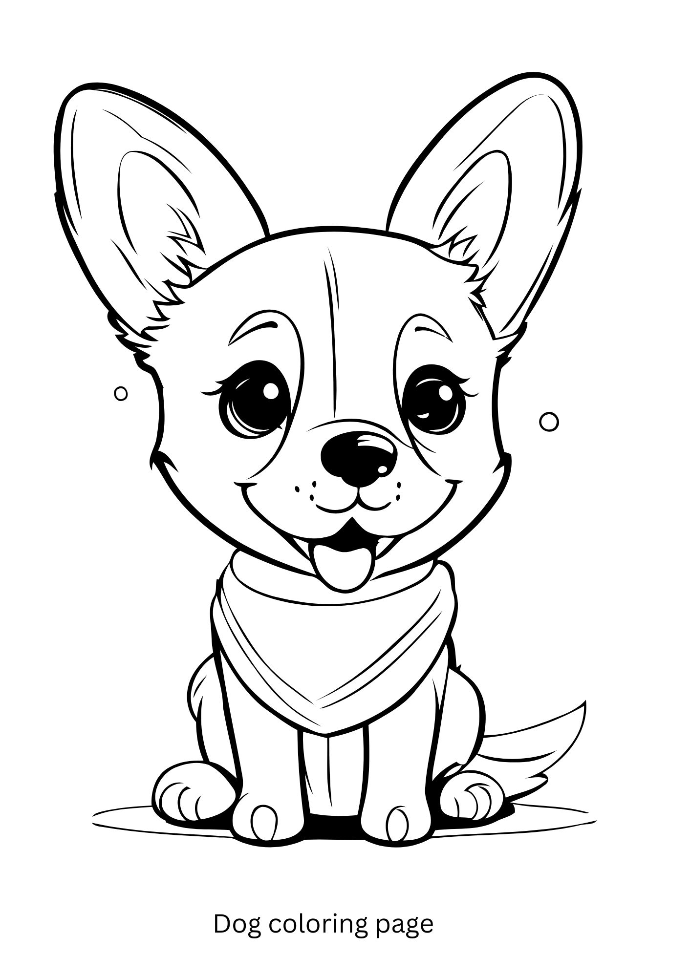 Cute dog coloring page