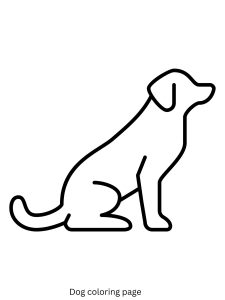 Dog Coloring Page For Kids