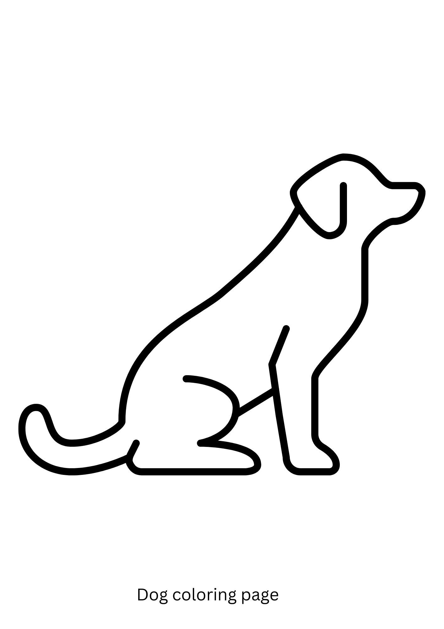 Dog Coloring Page For Kids