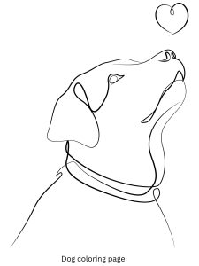 Dog Coloring Pages Easy