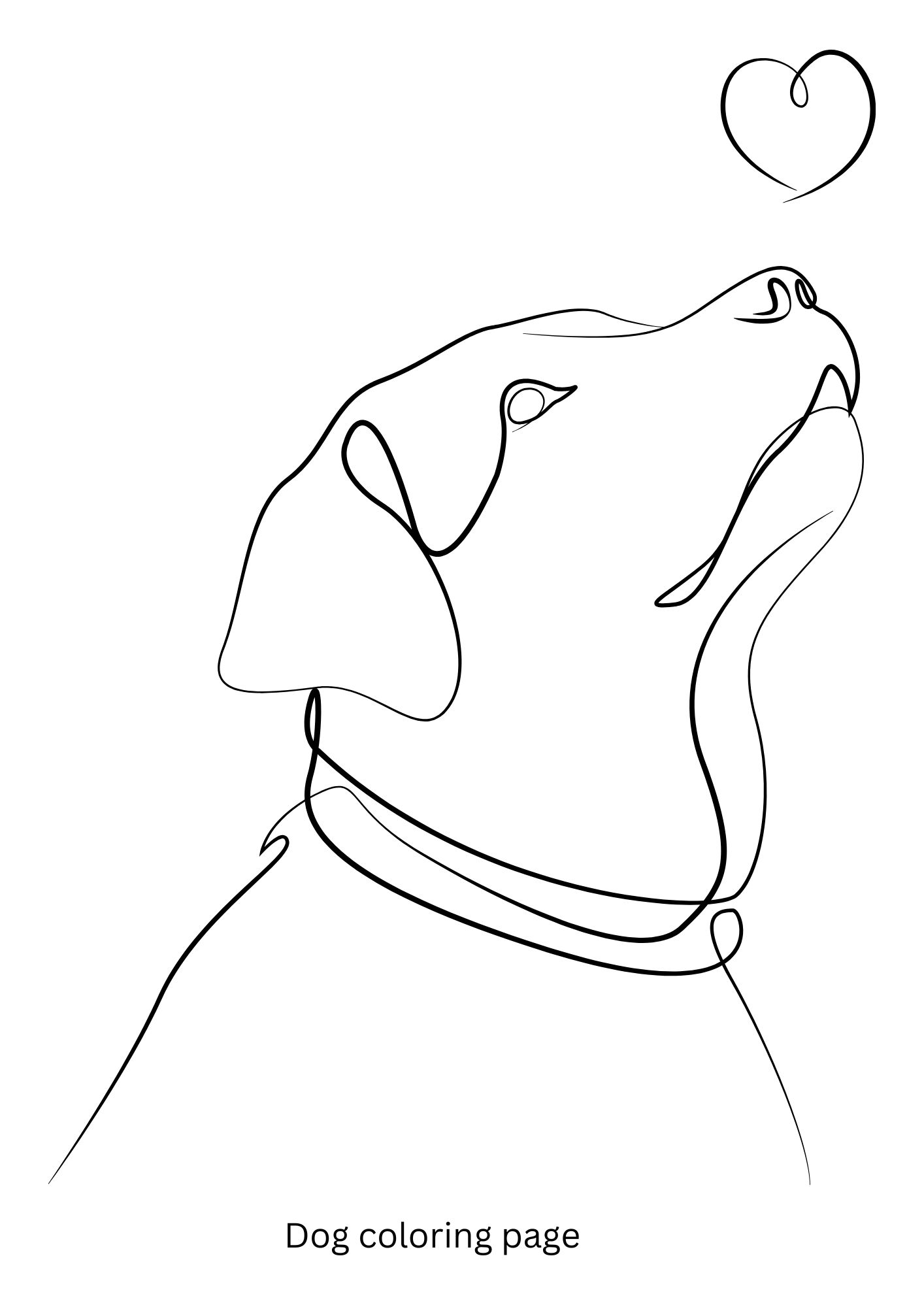 Dog coloring pages easy