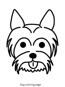 Dog Face Coloring Page
