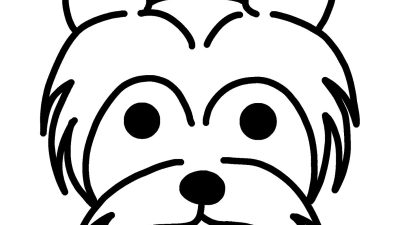 Dog Face Coloring Page