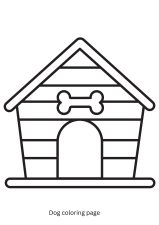 Dog House Coloring Page