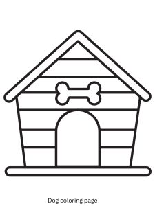 Dog House Coloring Page