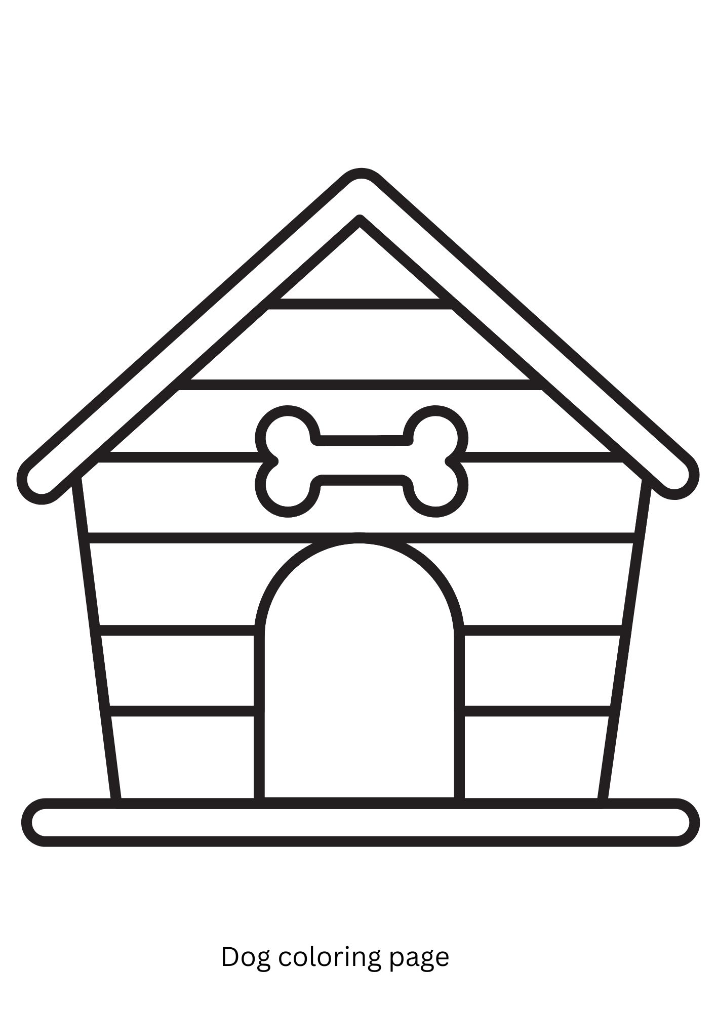 Dog House Coloring Page