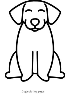 Dog Outline For Coloring