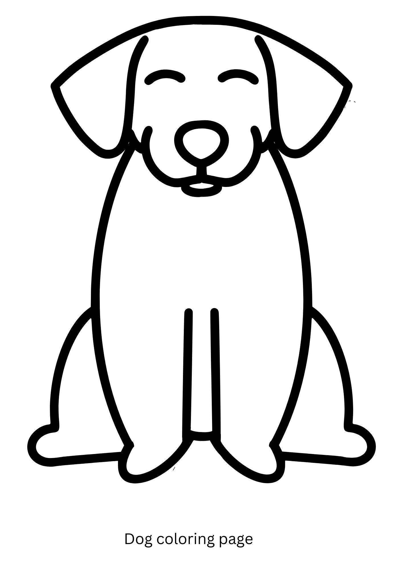 Dog outline for coloring