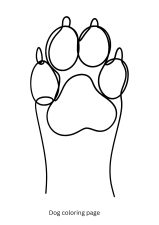 Dog Paw Coloring Page