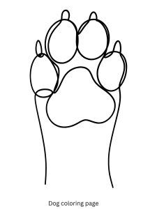Dog Paw Coloring Page