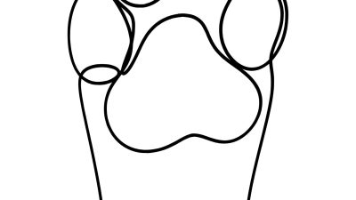 Dog Paw Coloring Page