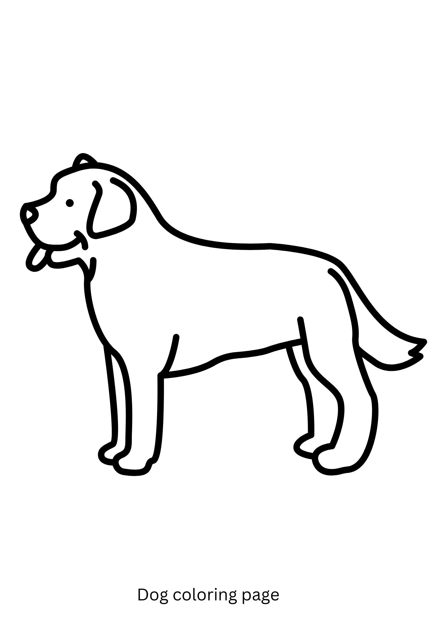 Free dog coloring page online