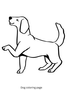 Online Dog Coloring Page For Kids