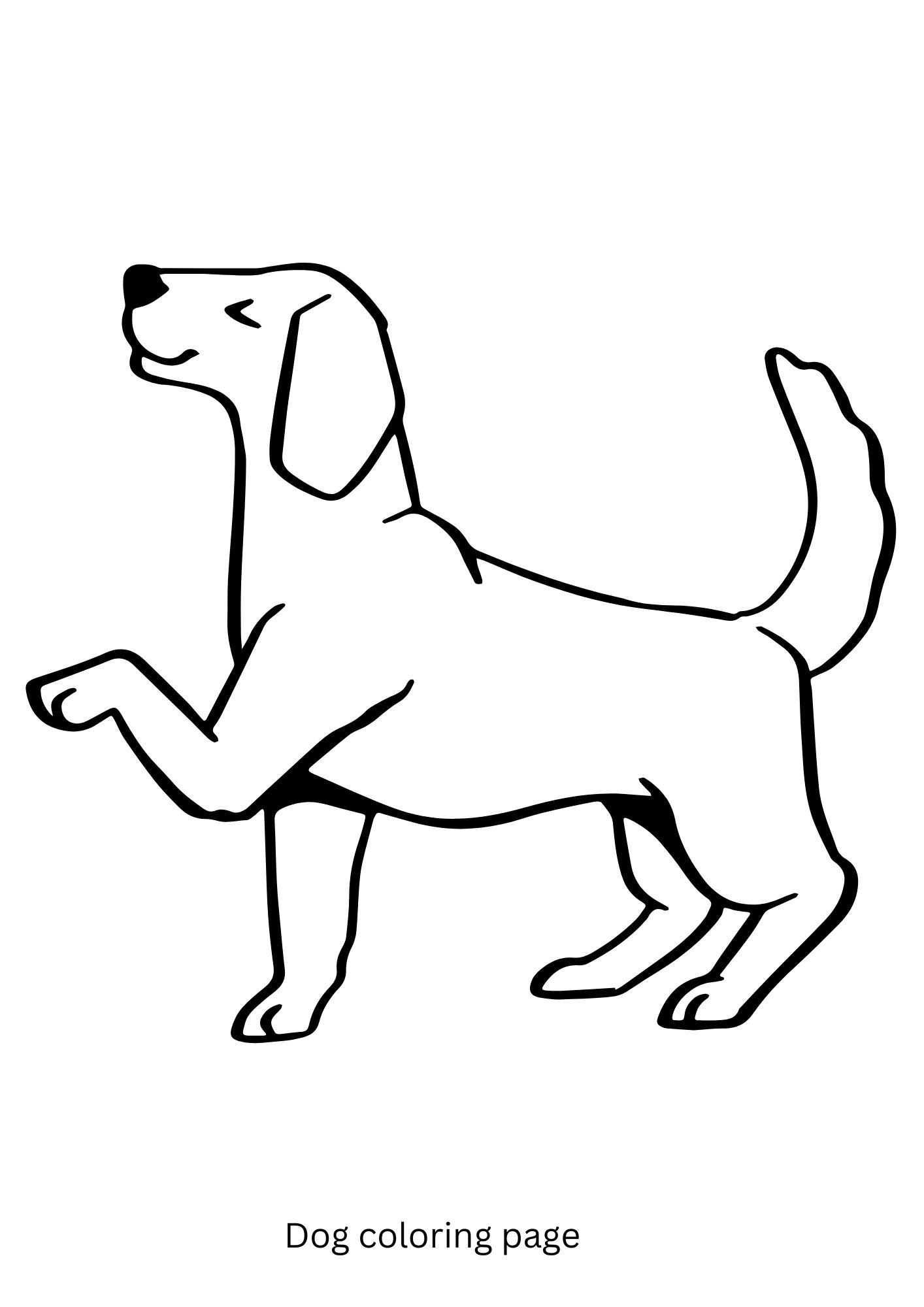 Online Dog Coloring Page For Kids